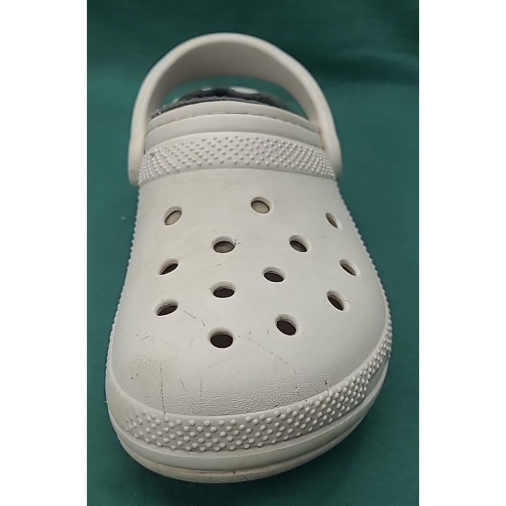CROCS Unisex Classic Faux Fur Lined White Clogs -‎ Size Women 8 Men 6 - Picture 8 of 16